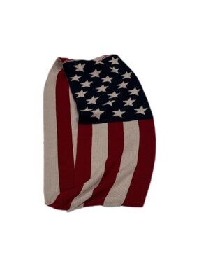 American Flag Knit Scarf in Red, White & Blue